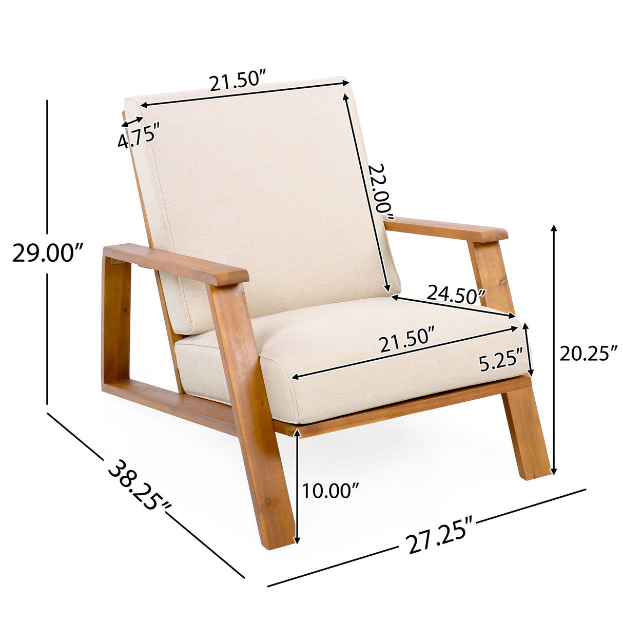 Outdoor Patio Lounge Chair (Set of 2)