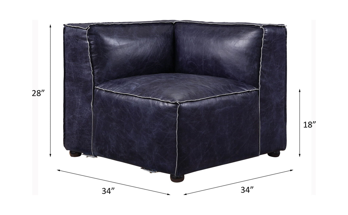 Birdie - Modular Wedge - Vintage Blue Top Grain Leather