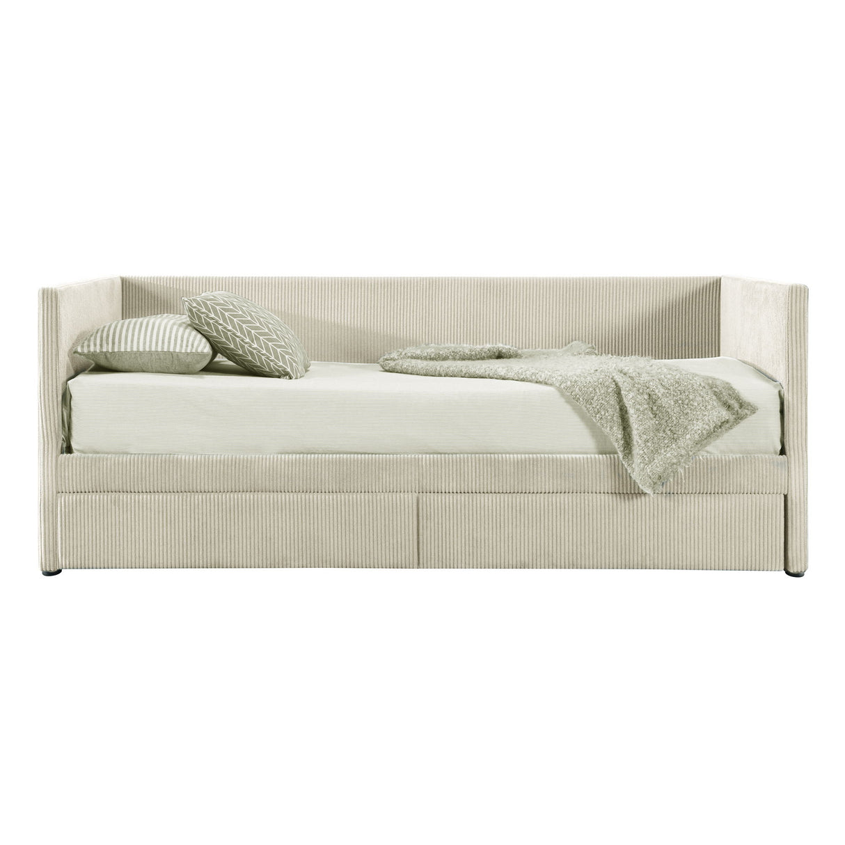 Daybed With Two Drawers And Wood Slat