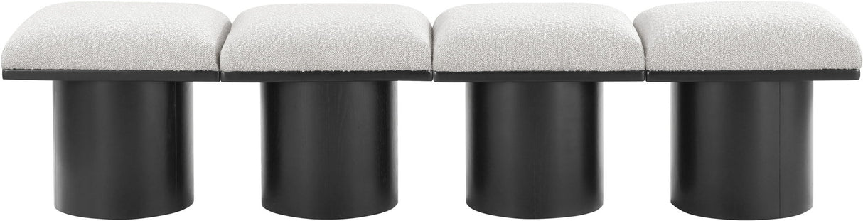 Pavilion - 4 Piece Modular Bench With Black Base