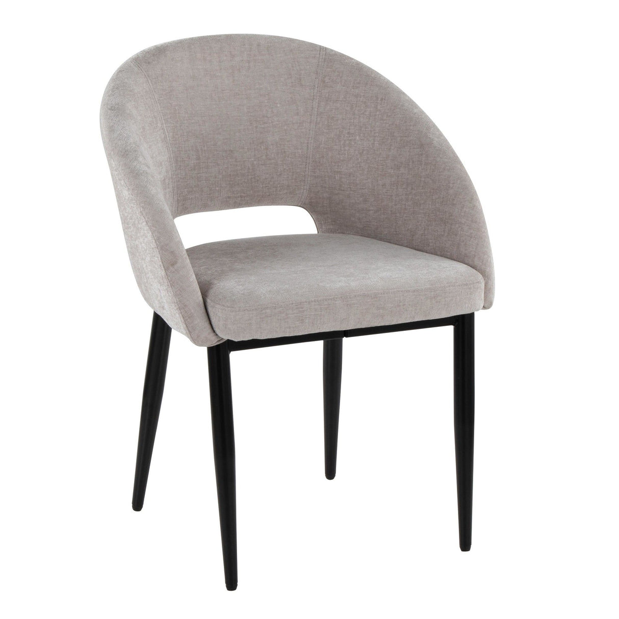 Renee - Upholstered Contemporary Chair (Set of 2) - Black Metal Legs