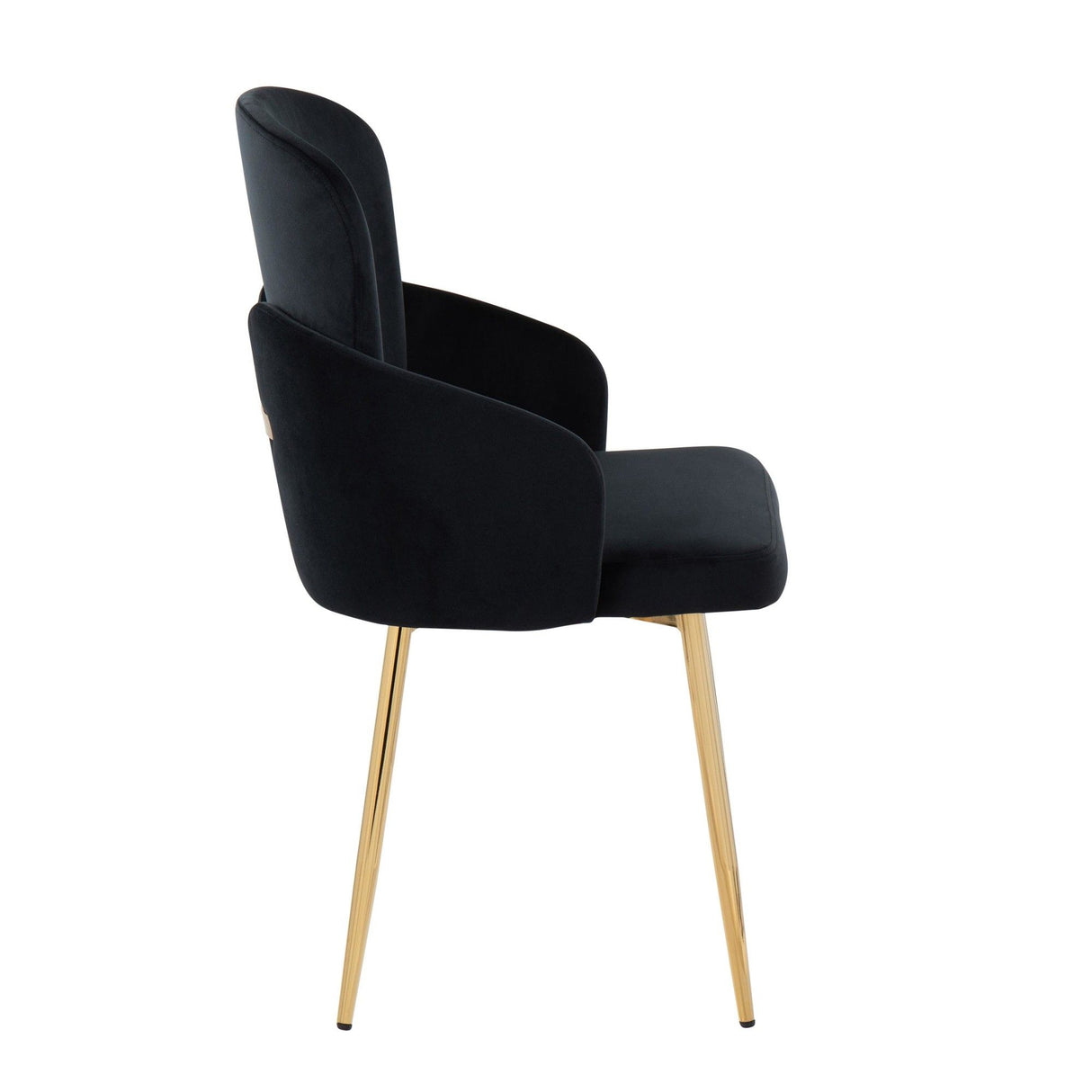 Dahlia - Contemporary Dining Chair (Set of 2) - Gold Metal Frame