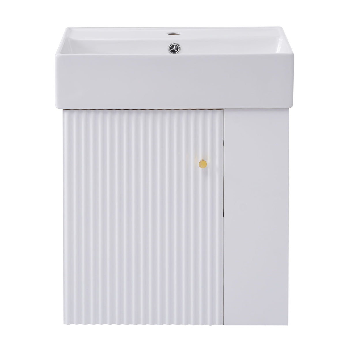 Modern Floating Bathroom Vanity With Ceramic Basin Perfect For Small Bathrooms