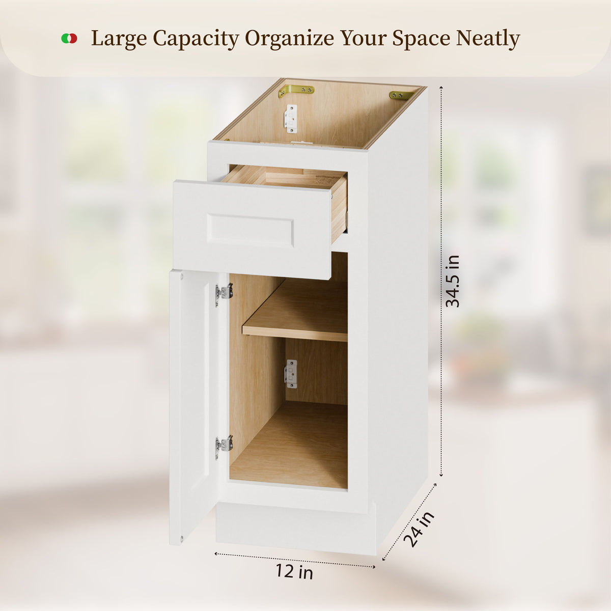 Shaker Base Cabinet With Soft-Close Door And Drawer