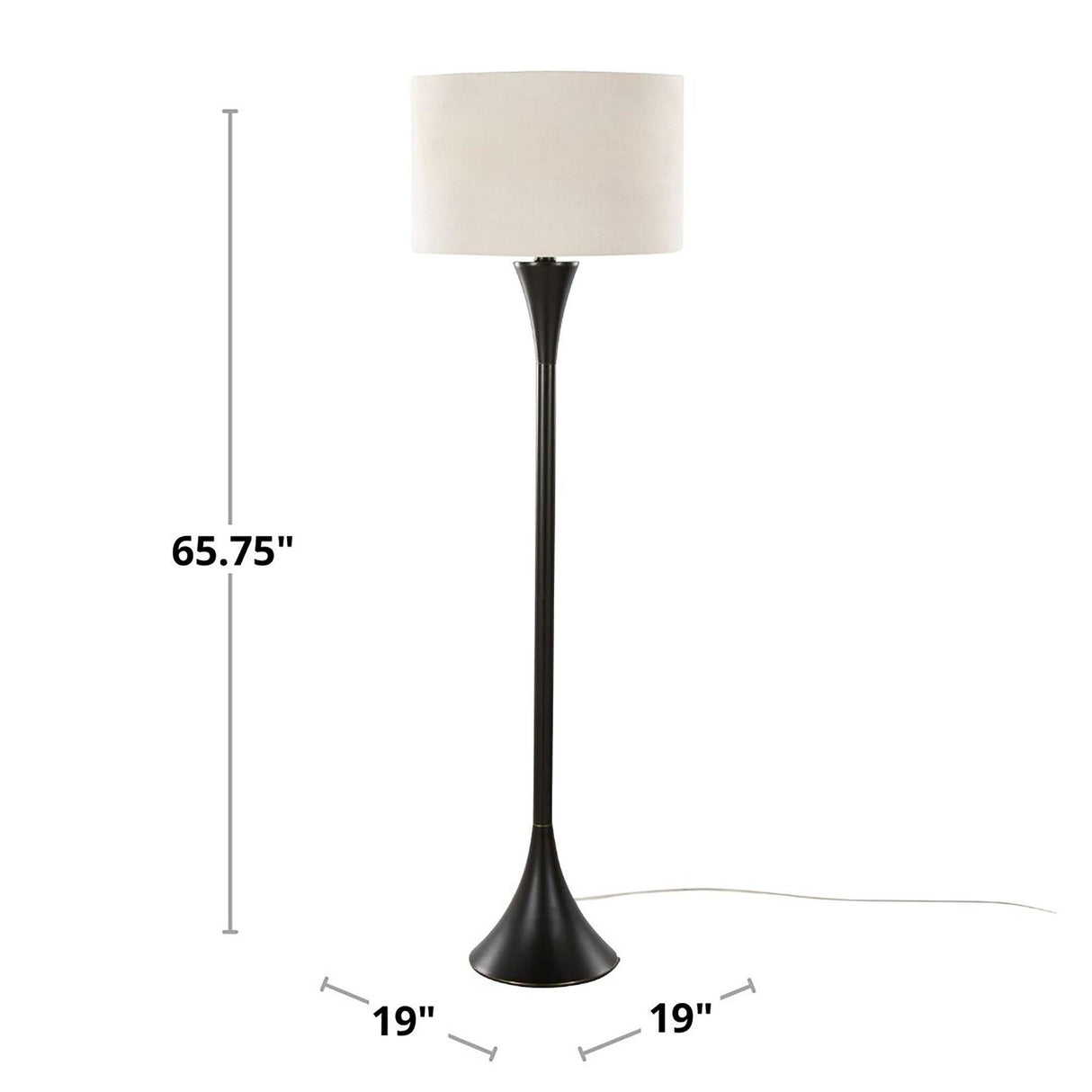 Lenuxe - 65" Metal Floor Lamp