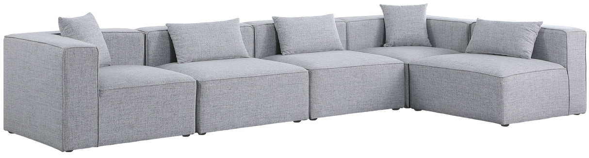 Cube - Linen 5 Piece Modular Sectional