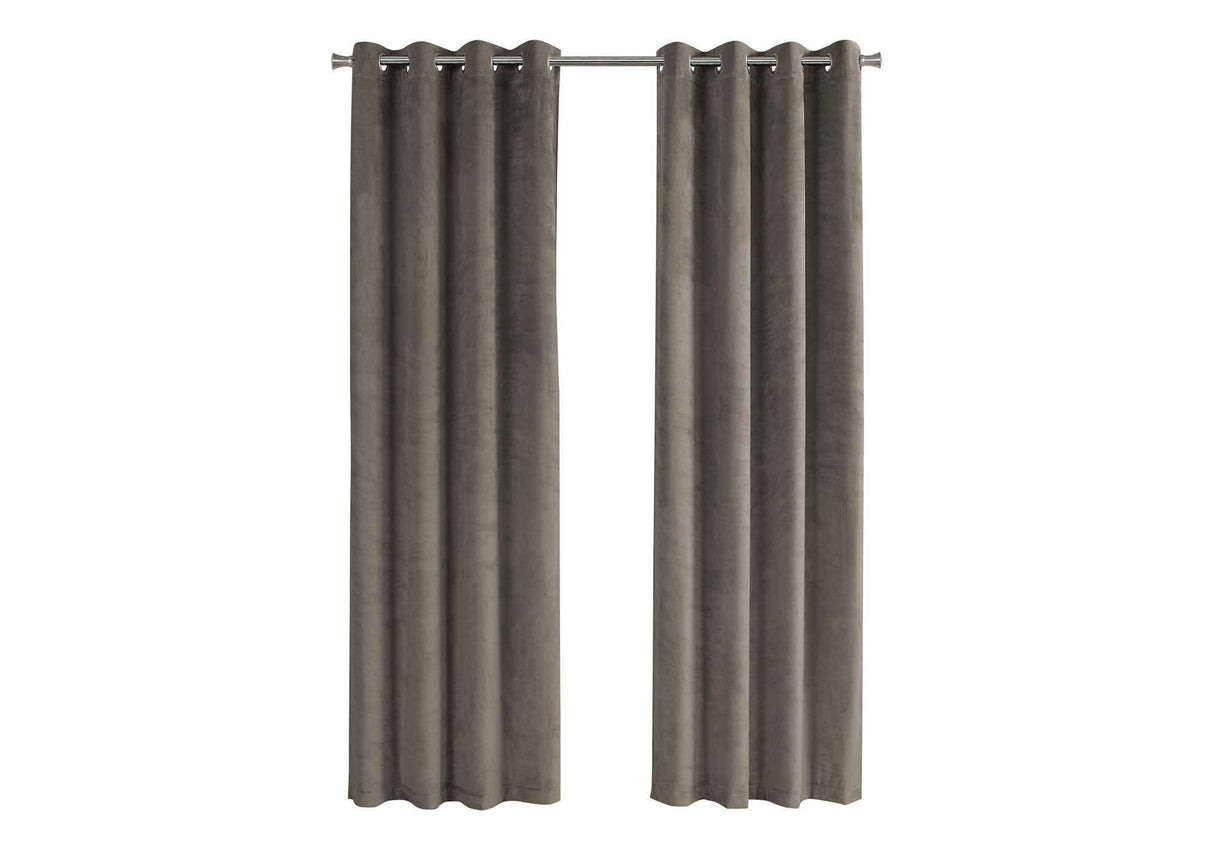 2 Pieces Set, Curtain Panel, Room Darkening, Grommet, Contemporary & Modern