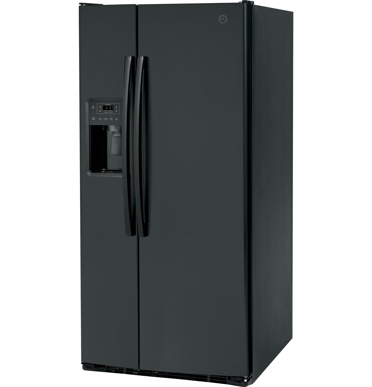 GE GSE23GGPBB - 33 in. 23.0 cu. ft. Energy Star Side-by-Side Refrigerator with External Ice & Water Dispenser - Black