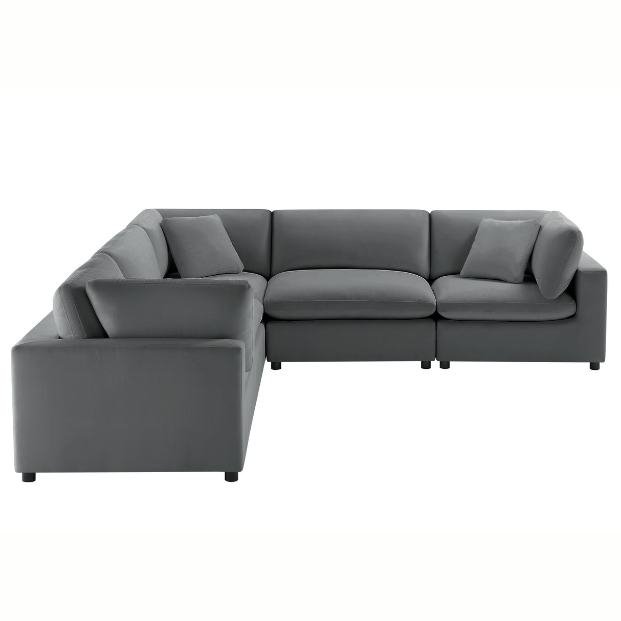 Caylie - Modular 5 Piece Sectional - Charcoal