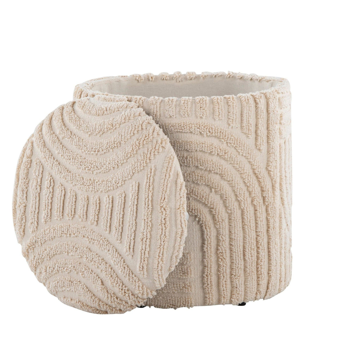 Tahoe - Sand Ottoman - Beige Cotton