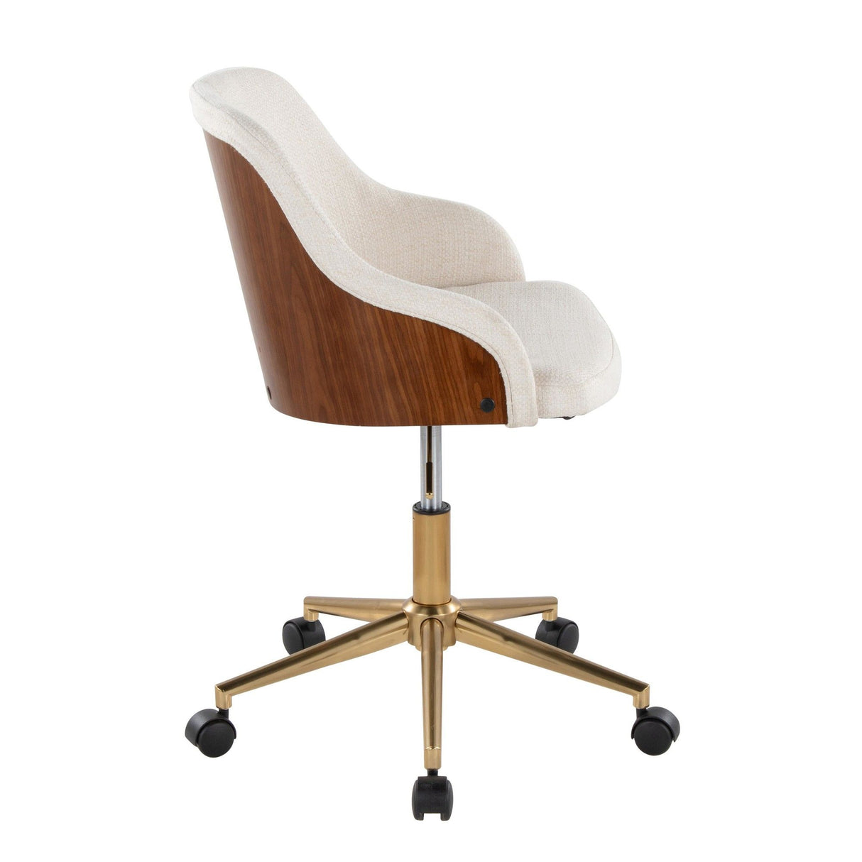 Bacci - Office Chair - Gold Metal Base