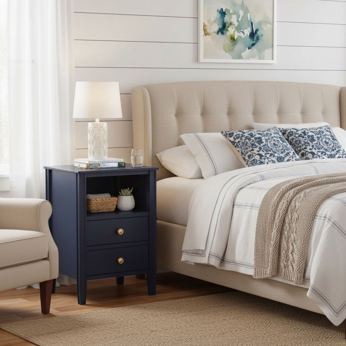 Winston - 2 Drawer Storage Nightstand