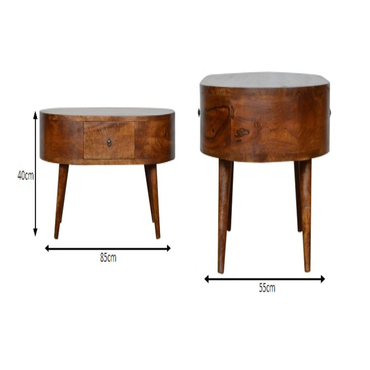 Rounded Wood Table