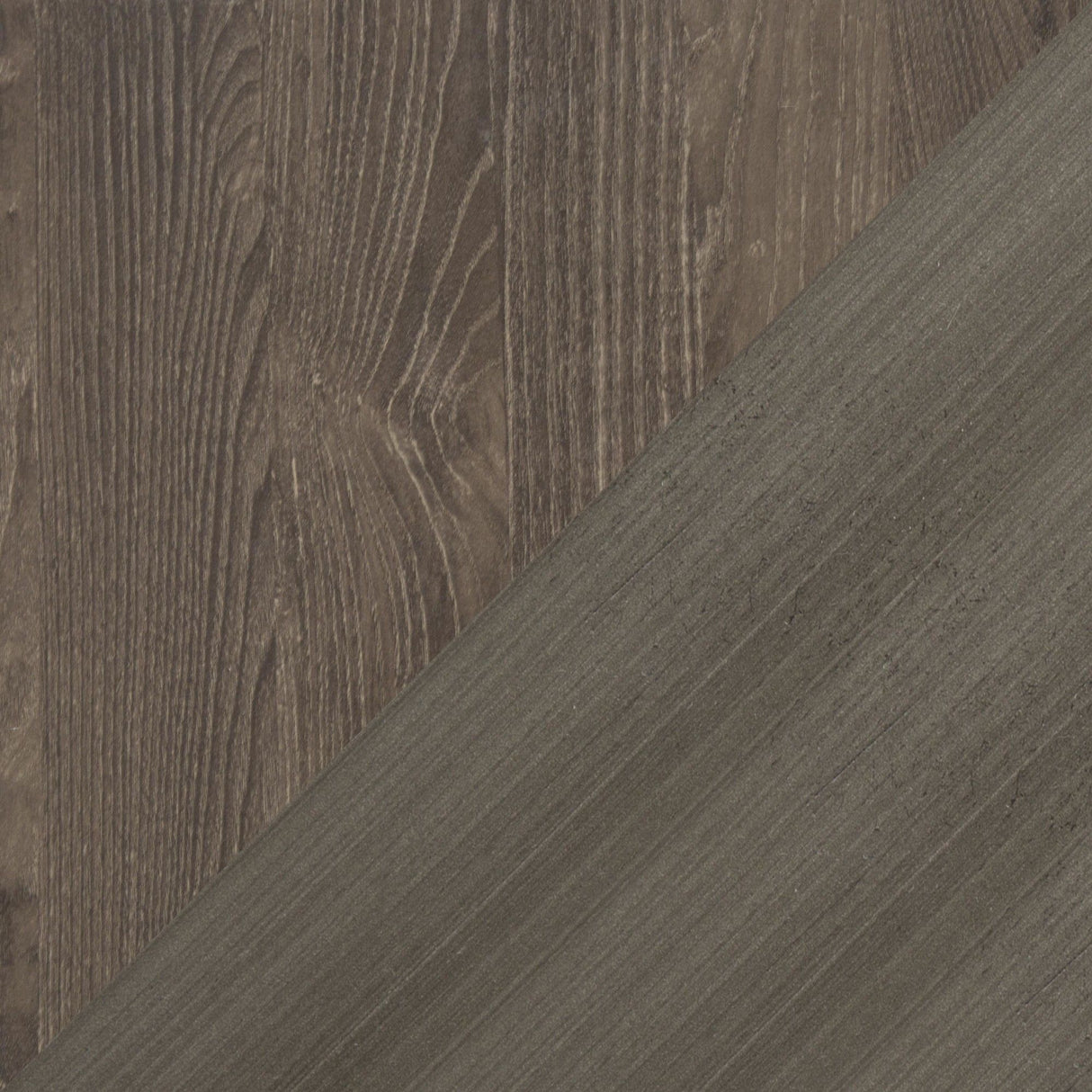Sedona - Dining Table - Brushed Antique Metal, Dark Brown Wood