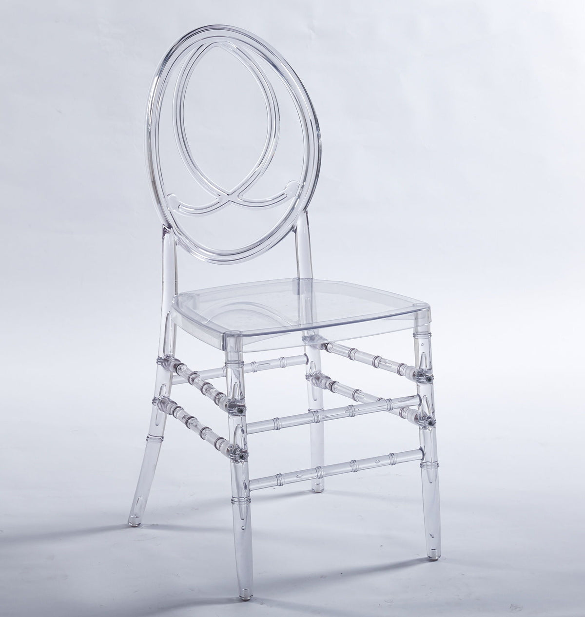 Dining Chair, Plastic Seat, Welding Chair (Set of 4) - Transparent