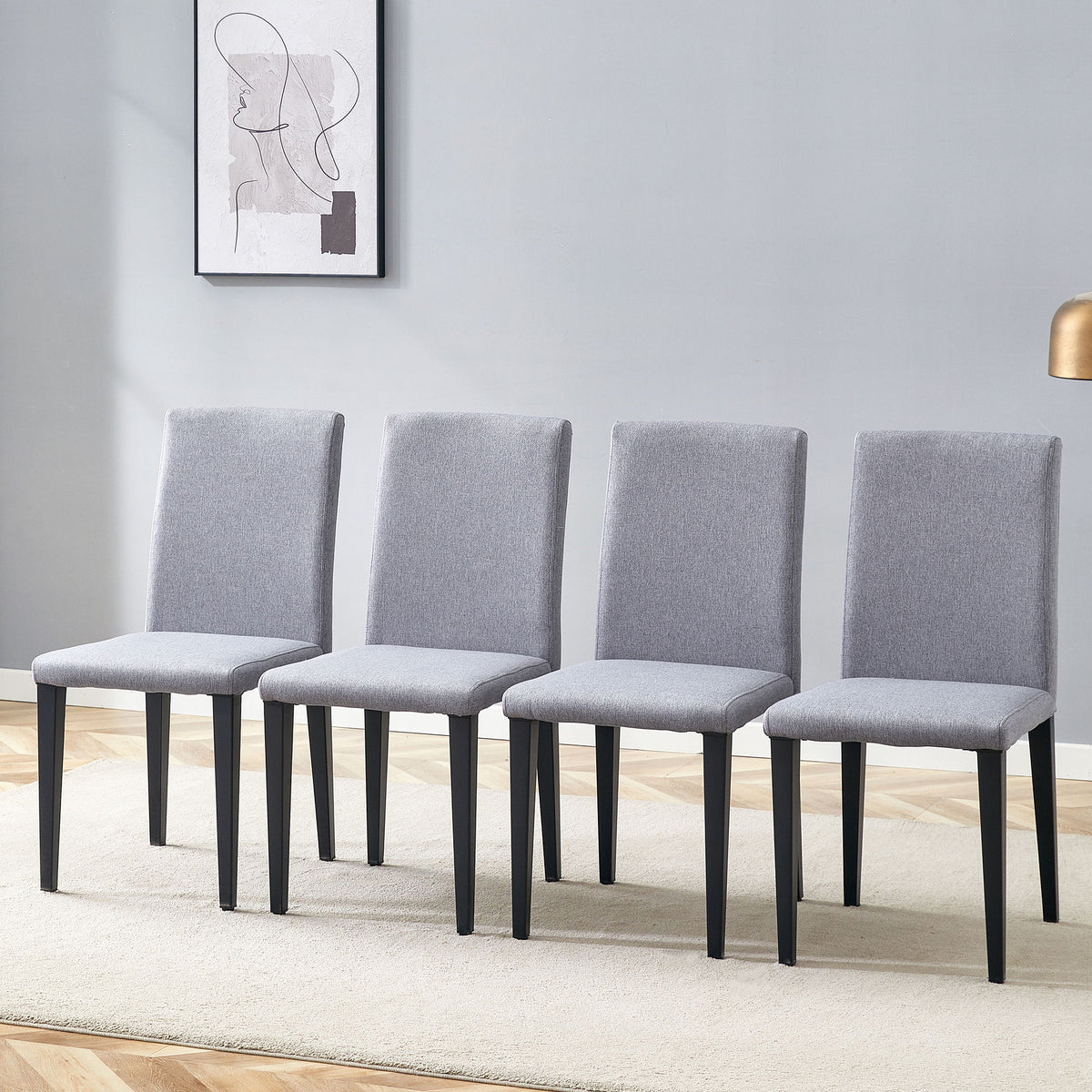 Versatile Dining Chairs With Comfortable Design And Metal Legs
