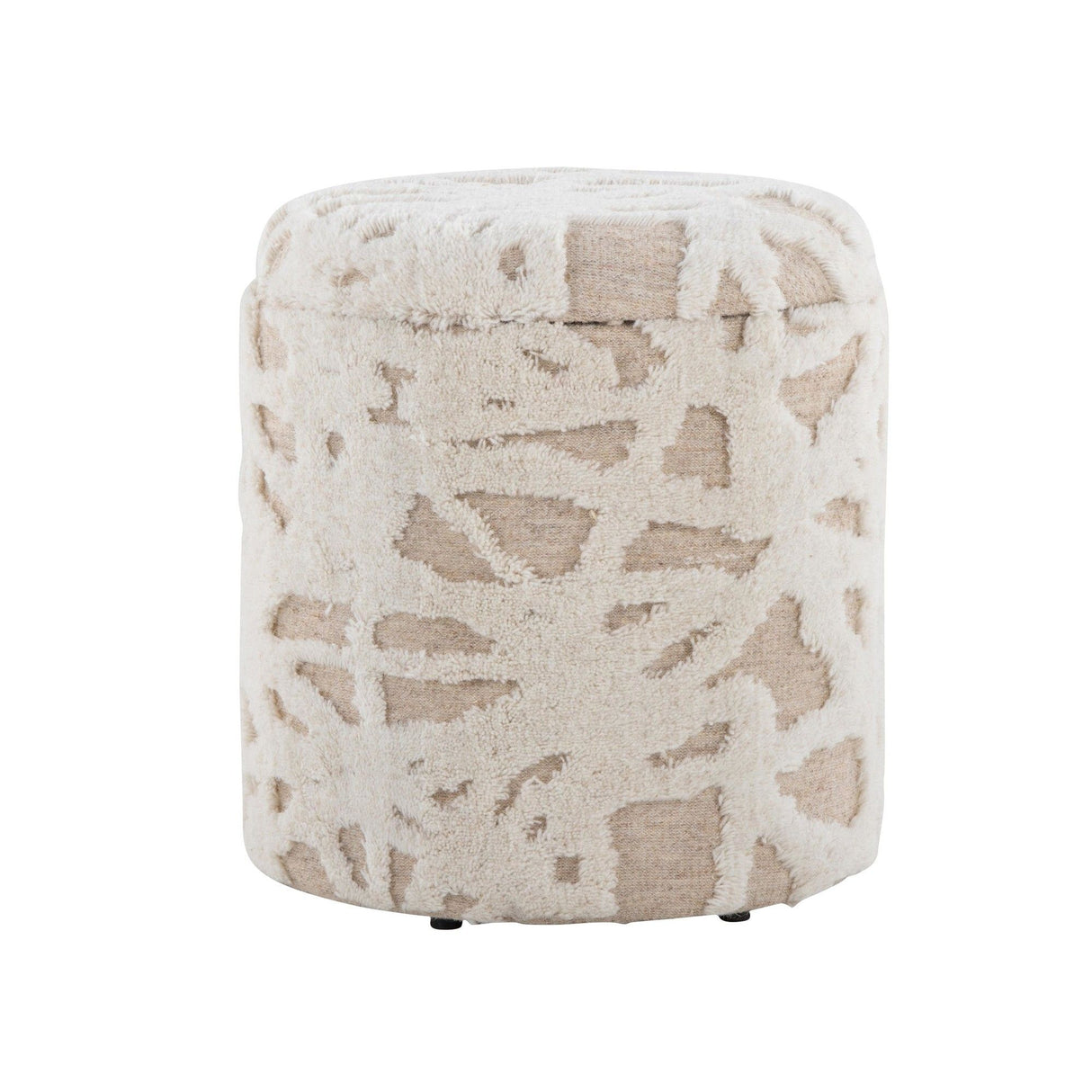 Tahoe - Shag Ottoman - Beige Acro Wool