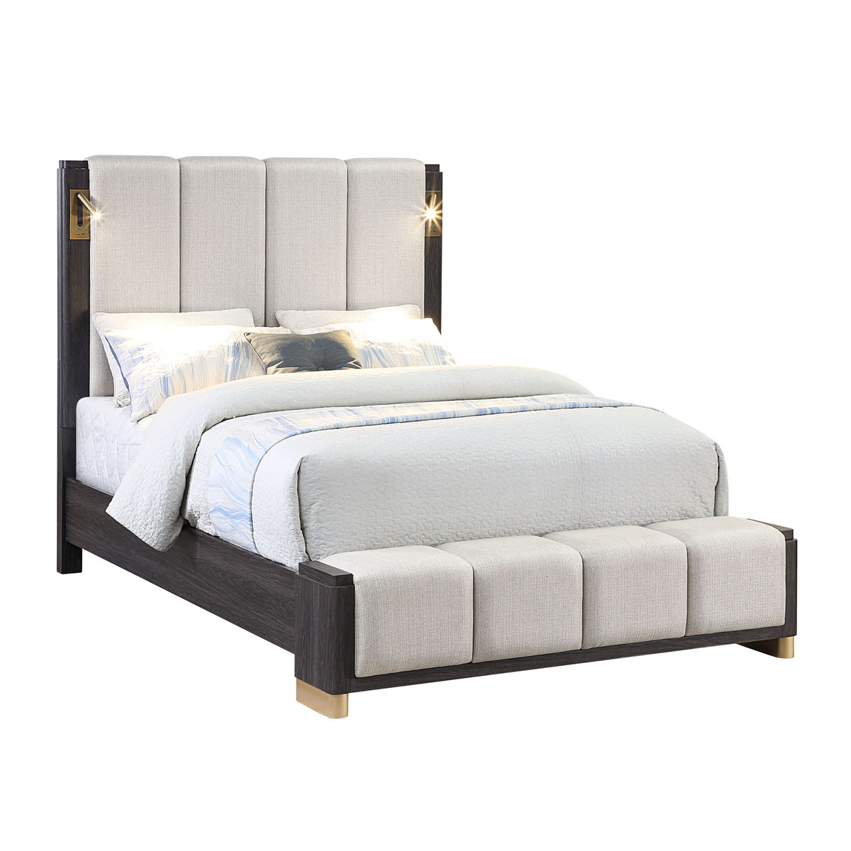 Clifton - Queen Bed Made With Upholstered Headboard And Footboard - Espresso