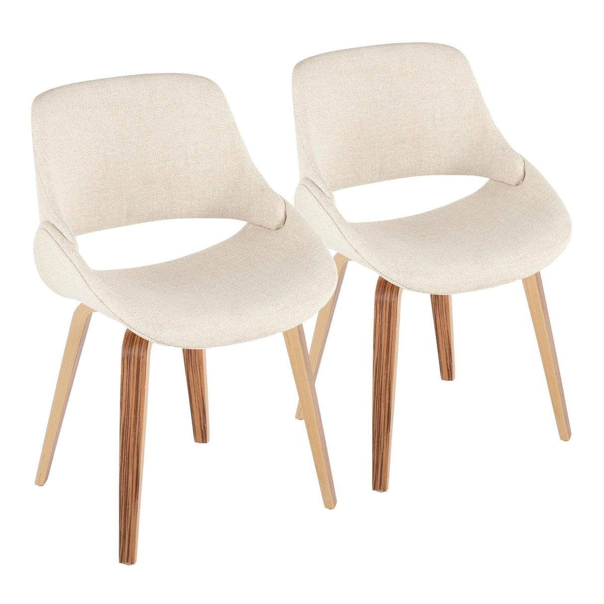 Fabrico - Chair (Set of 2) - Cream Zebra