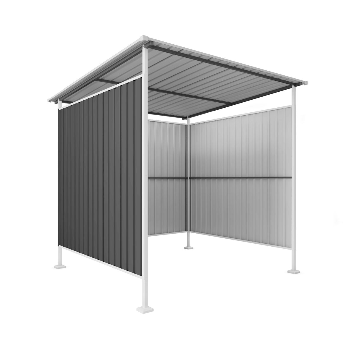 Outdoor Pergola, Bike Storage Shed, Grill Gazebo For Patio - Gray