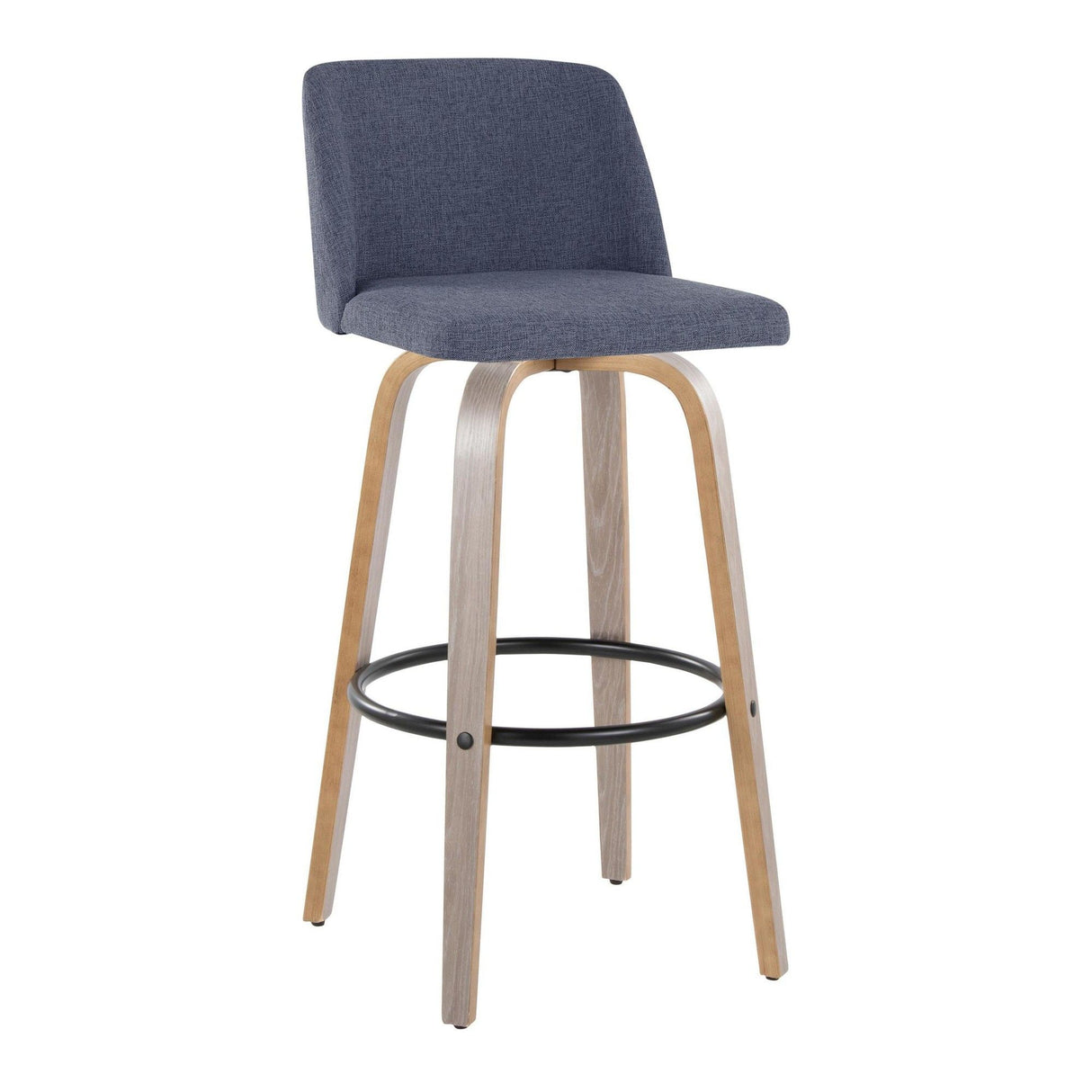 Toriano - 30" Fixed-Height Fabric Barstool (Set of 2)