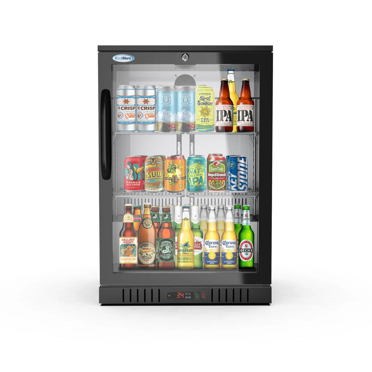 24 In. One-Door Back Bar Refrigerator - 4.1 Cu Ft. BC-1DSW-BK