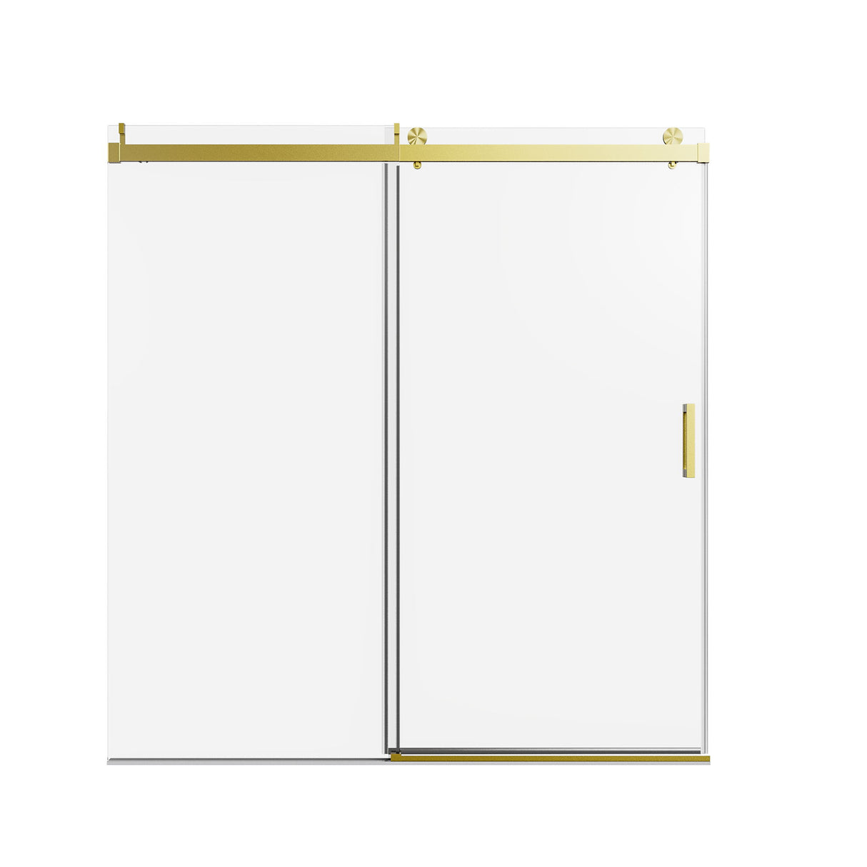 Frameless Sliding Shower Door With Soft- Close, 3 / 8" Tempered Glass