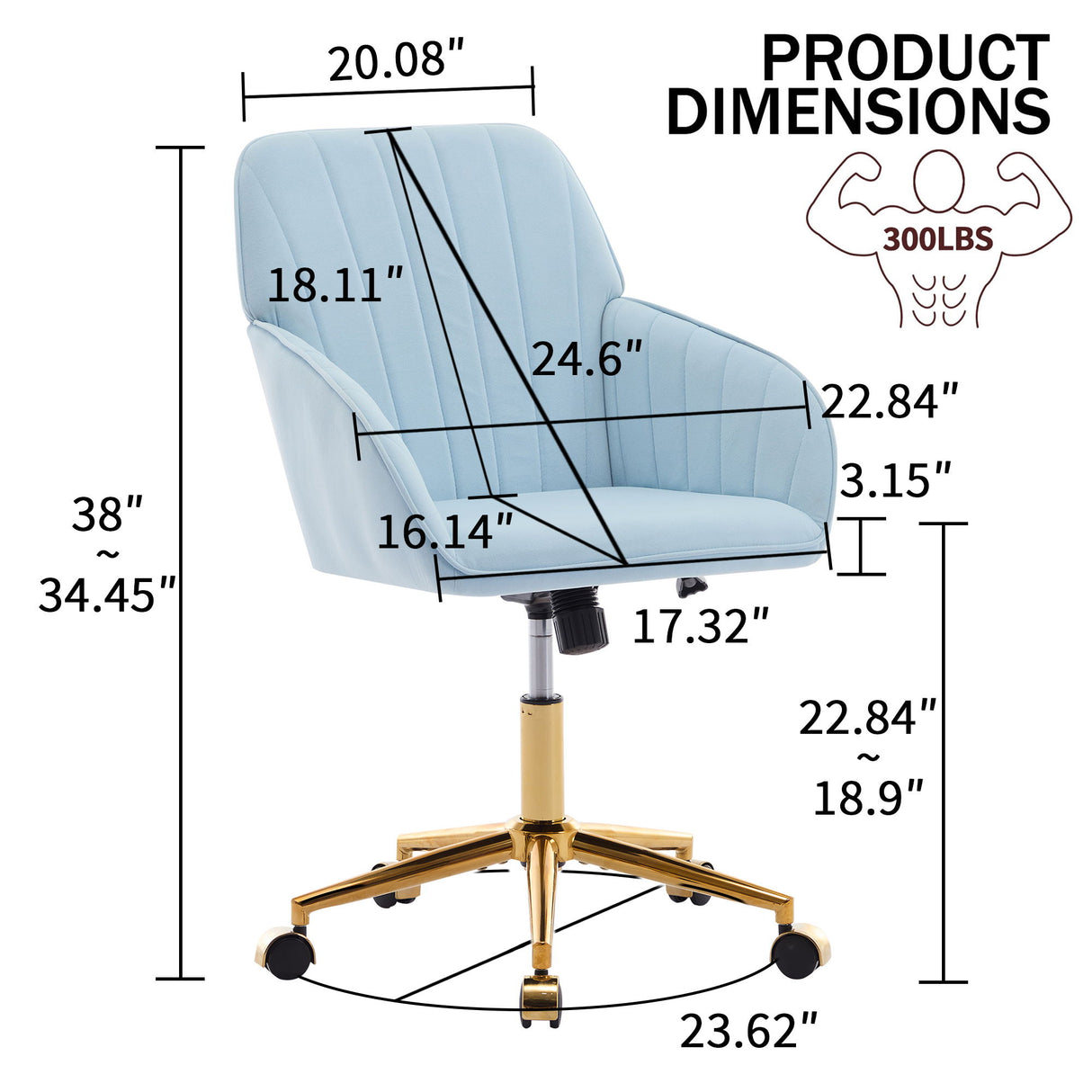 Adjustable Ergonomic Swivel Office Chair