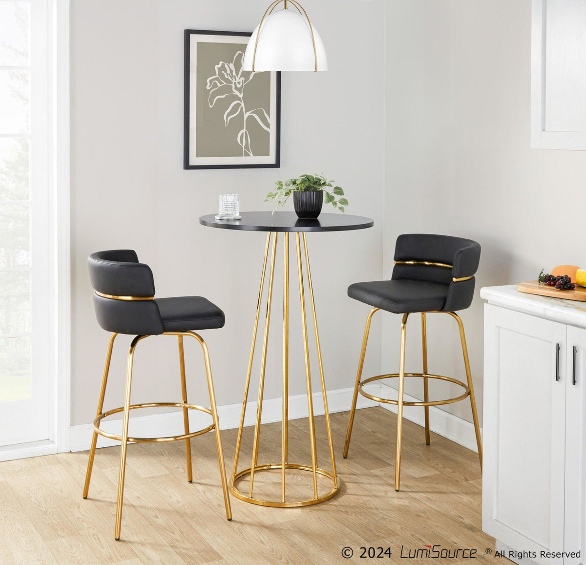 Canary - Bar Table - Gold Metal
