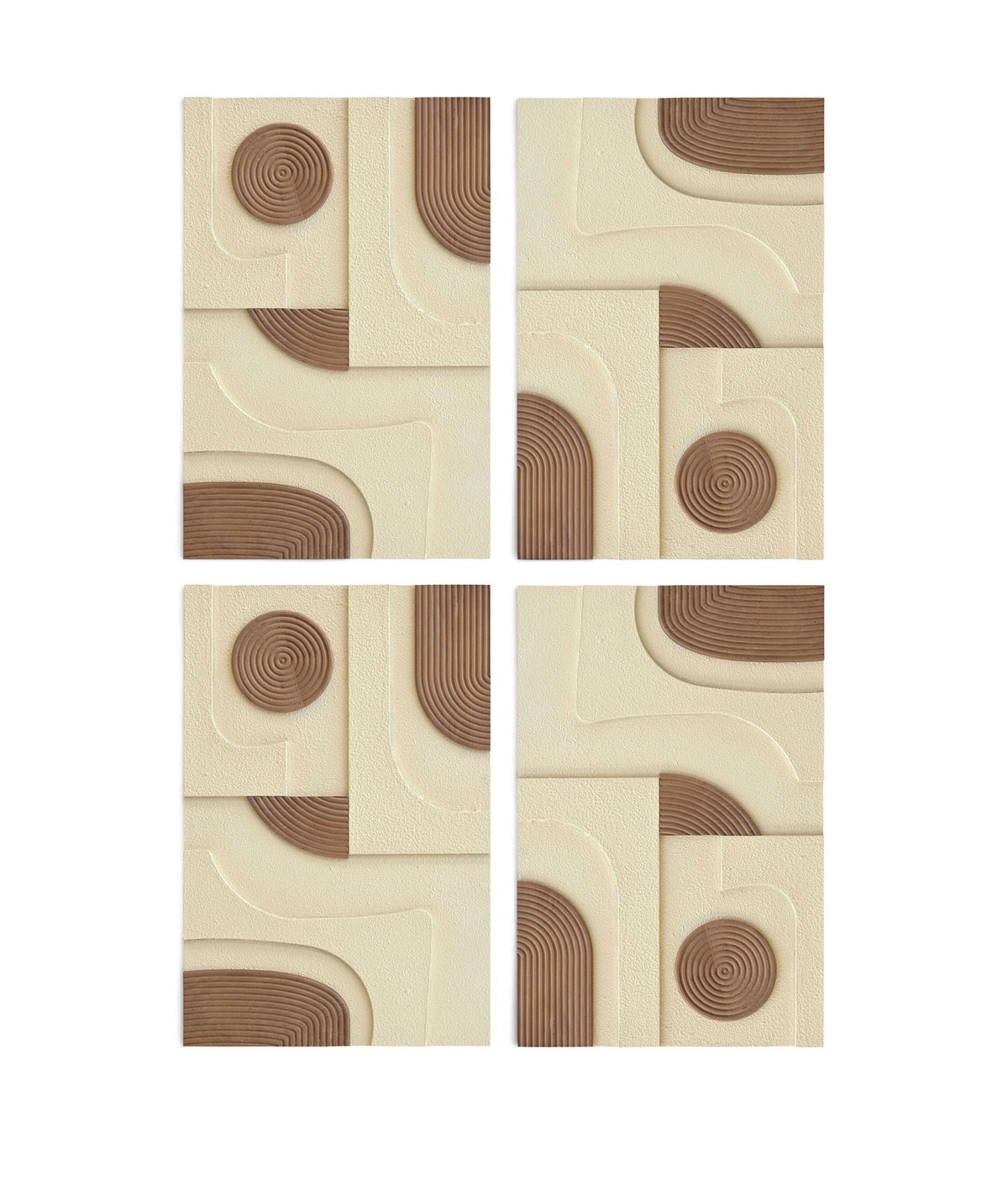 Element - Mango Wood 4 Piece Wall Art