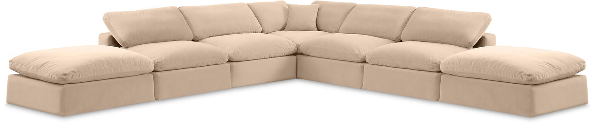 Comfy - 7 Piece Velvet Modular Corner Sectional