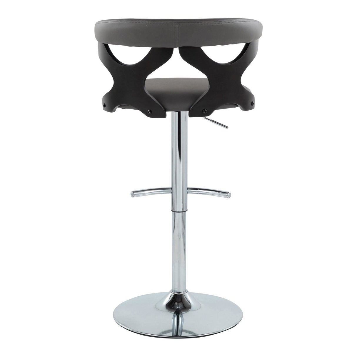 Gardenia - Adjustable Barstool (Set of 2) - Black Base And Black Wood Backrest