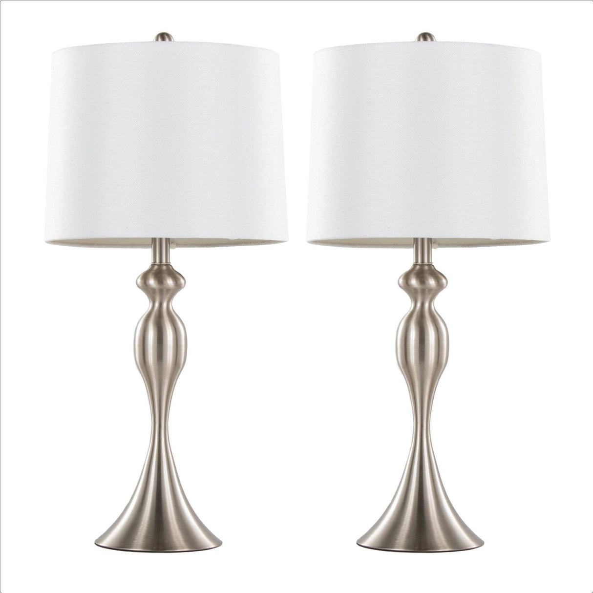 Ashland - 27" Metal Table Lamp (Set of 2) - Brushed Nickel