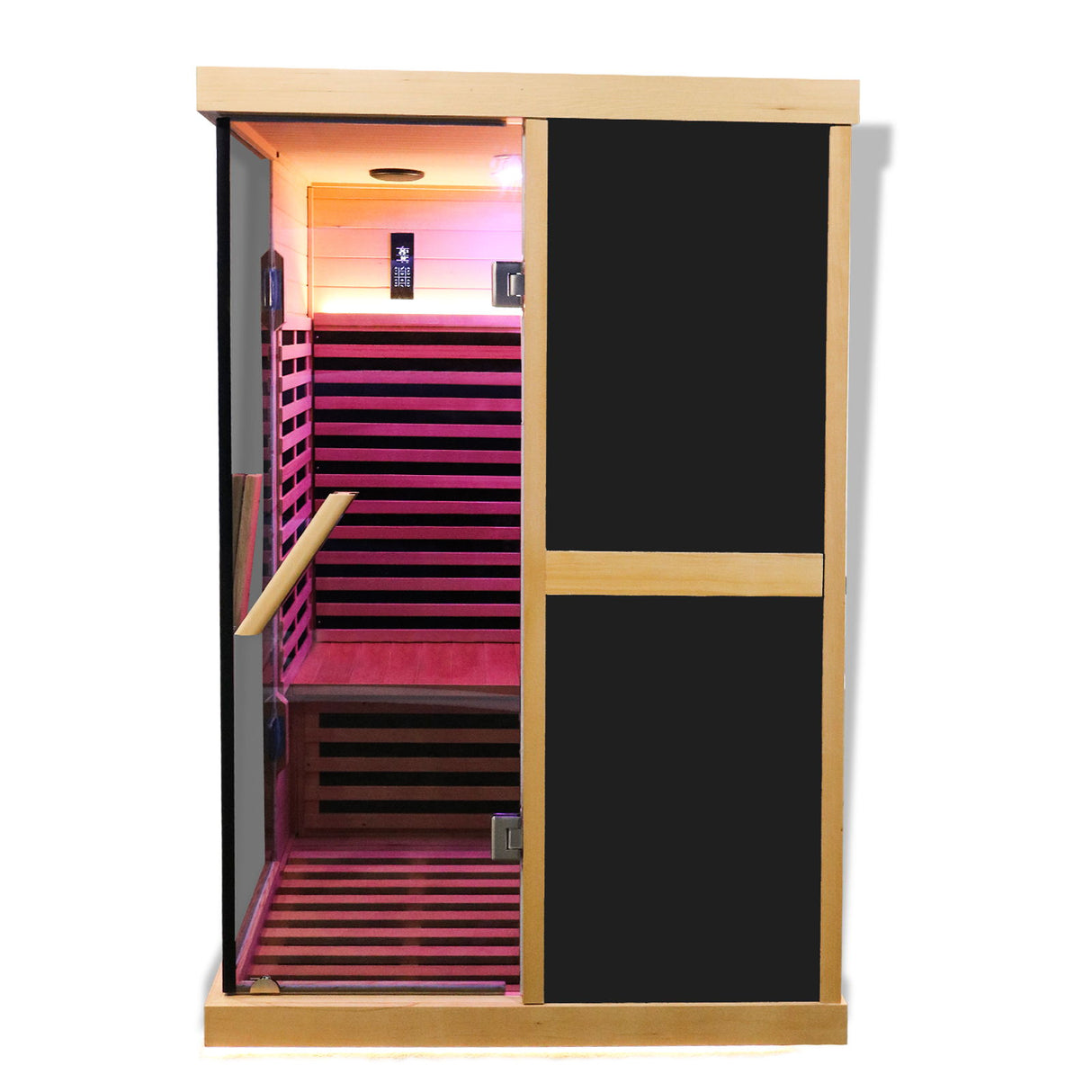 Double Person V Shaped Far Infrared Sauna Room - Natural