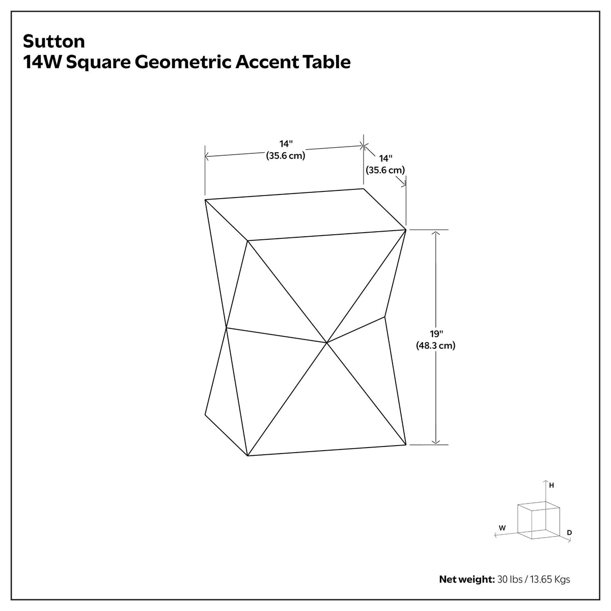 Sutton - Side Table - Natural
