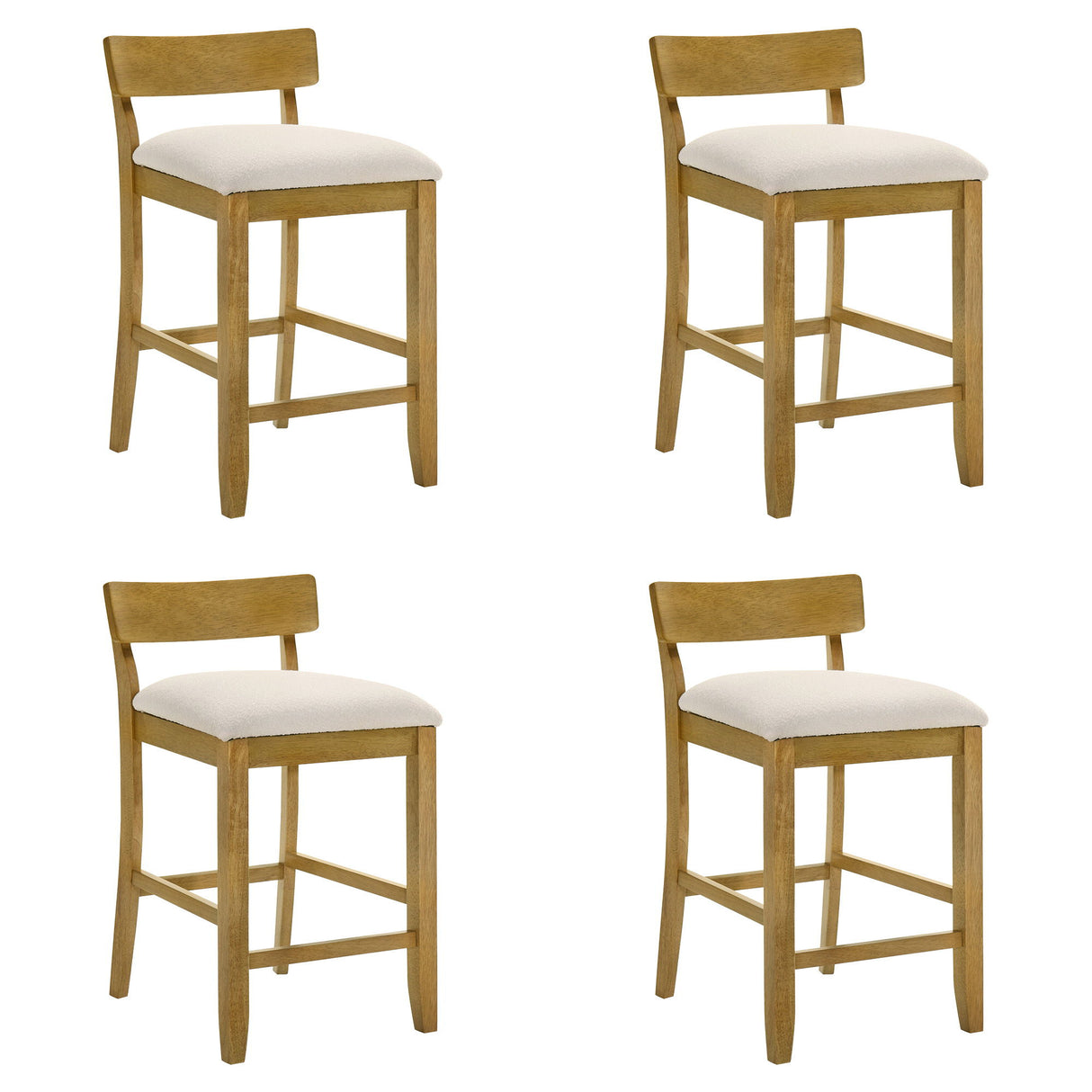 Merie - Modern Transitional Wood Counter Height Kitchen Bar Stool