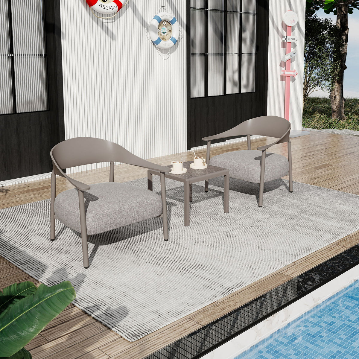 Furniture Set With Seat Cushions, Sturdy And Durable