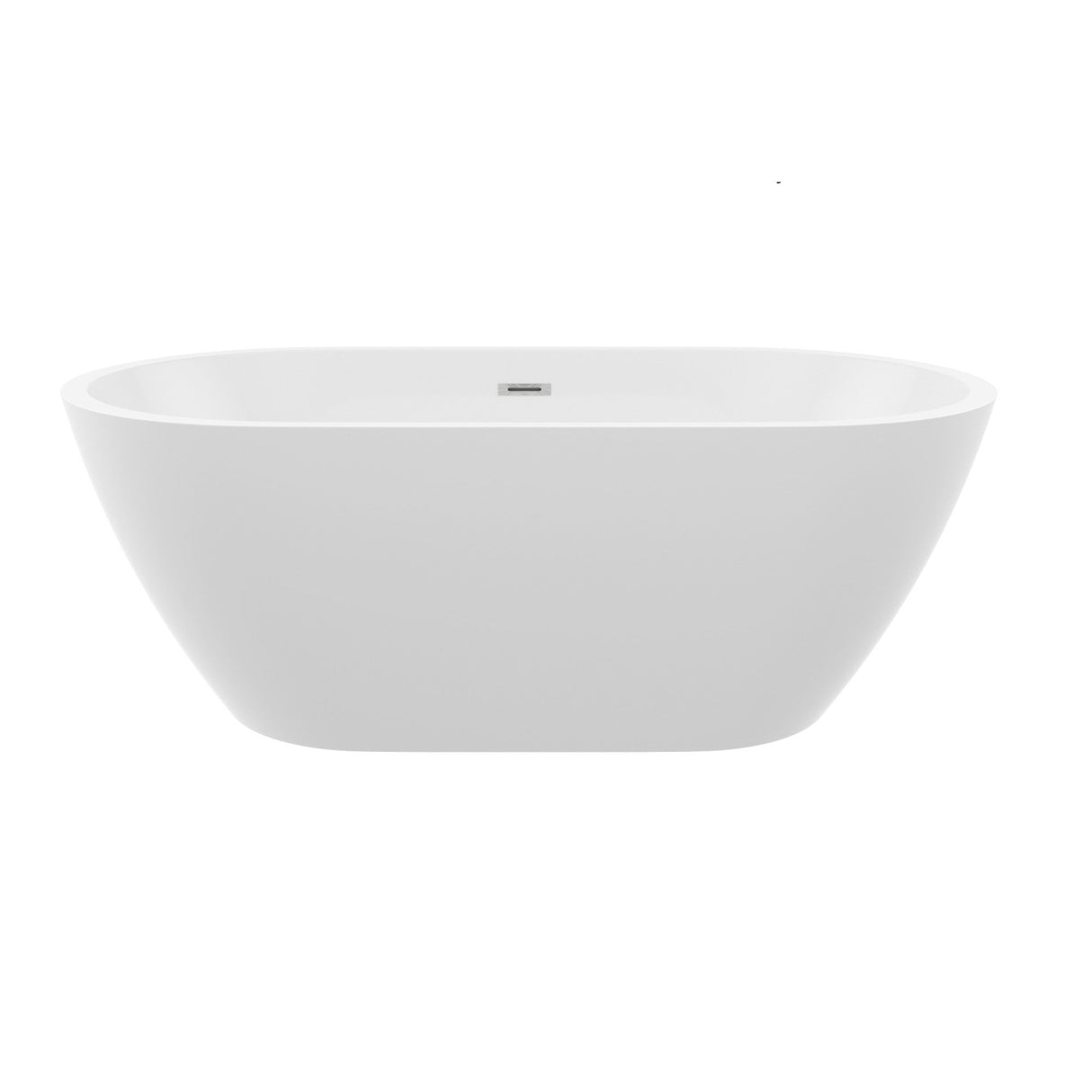 Elegant Oval Freestanding Bathtub, Overflow & Pop Up Drain