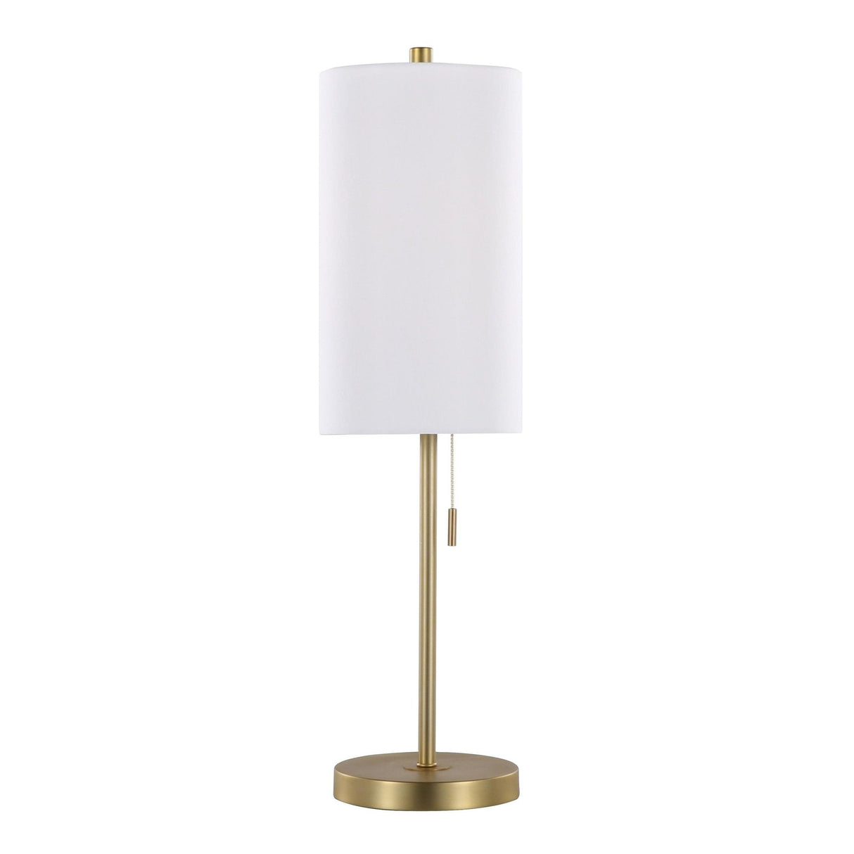 Bounty - Metal Buffet Lamp with Usb (Set of 2) - Gold Metal, White Linen
