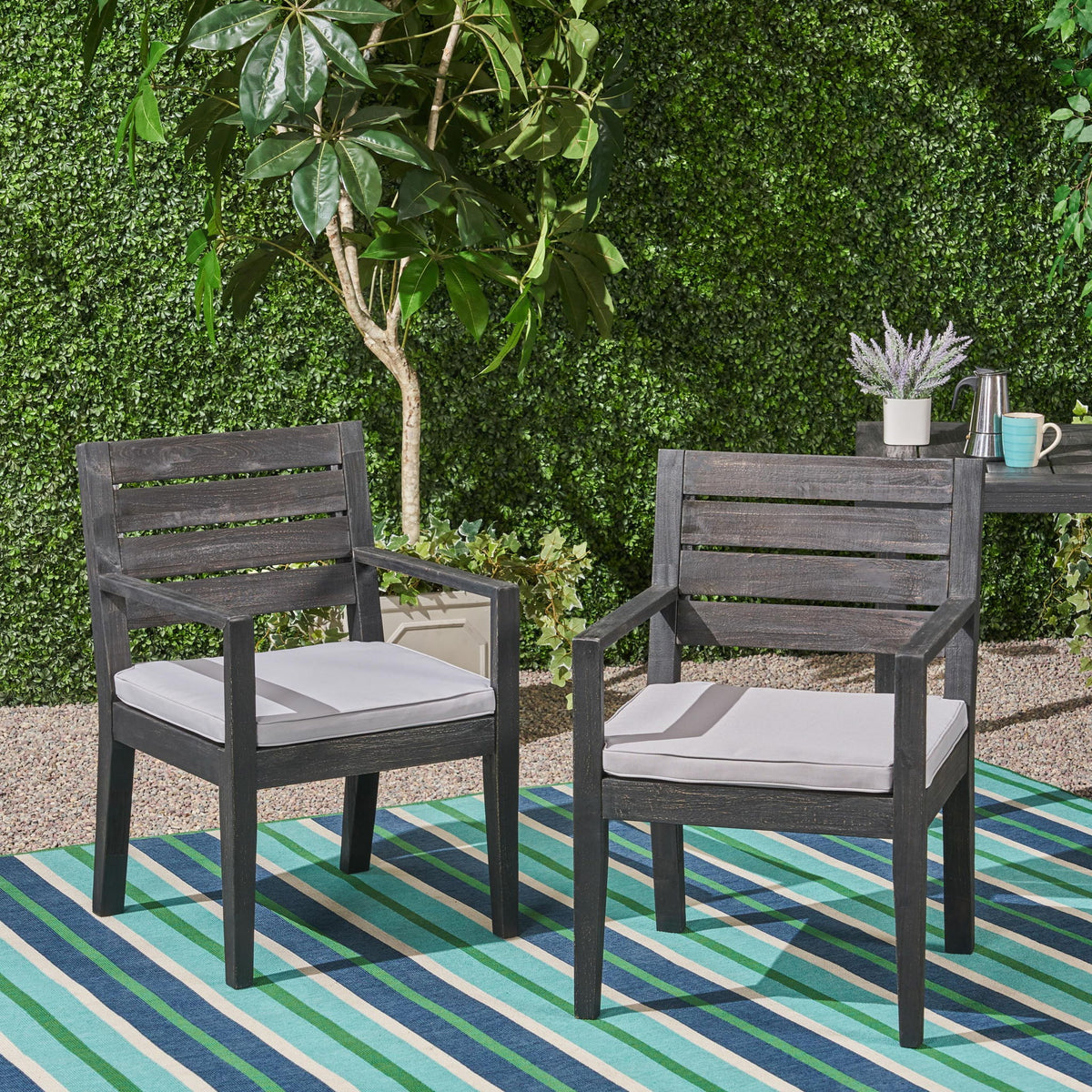 Outdoor Elegant Design Dining Chair (Set of 2)