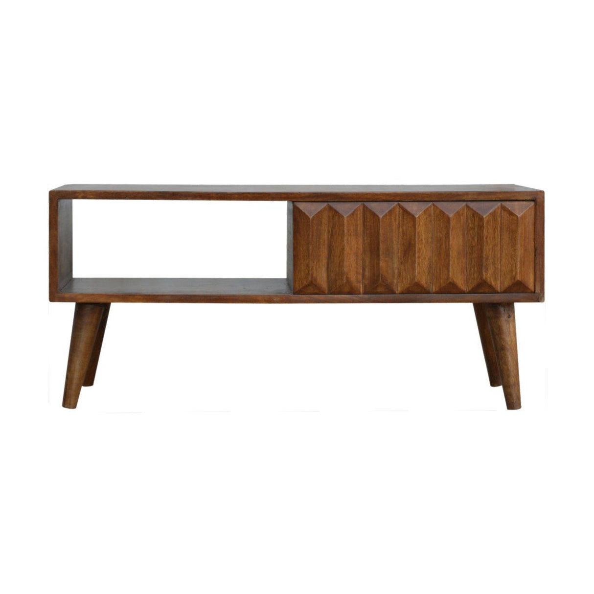 Prism Sliding Media Unit - Chestnut