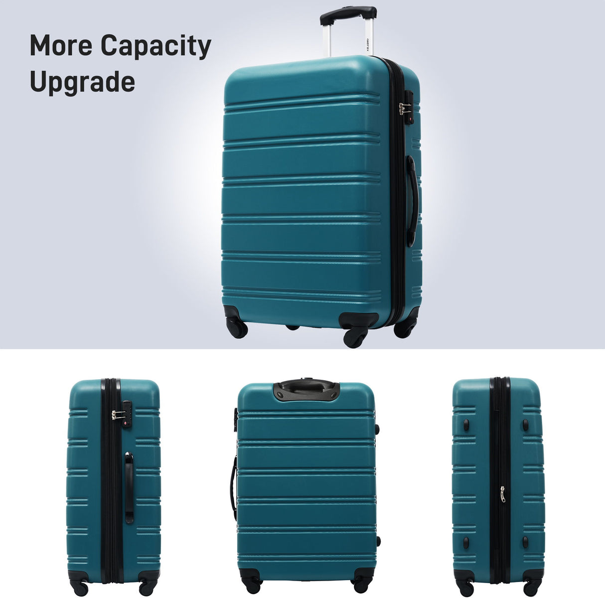 3 Piece Luggage Set Hardside Spinner Suitcase With TSA Lock