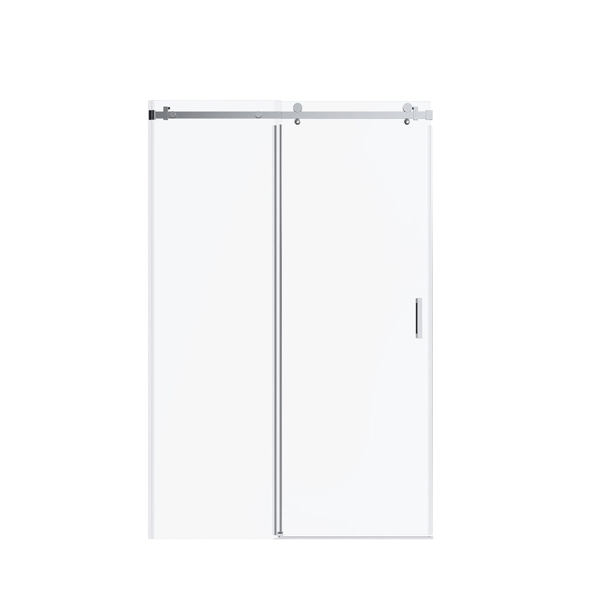 Frameless Single Sliding Shower Door, Sgcc Tempered Glass, Reversible