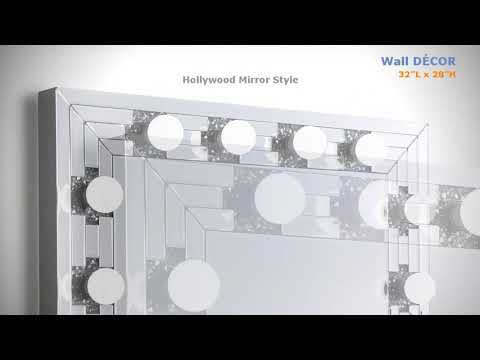 Noralie - Accent Mirror - Faux Diamonds & Mirrored