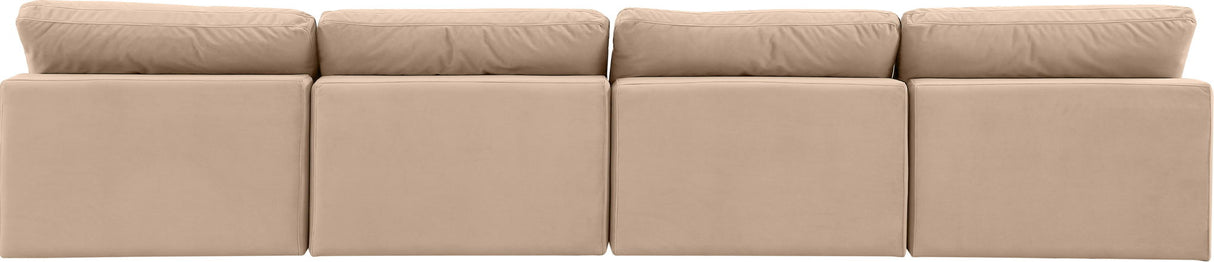 Comfy - Velvet Modular Armless Sofa 4 Seats