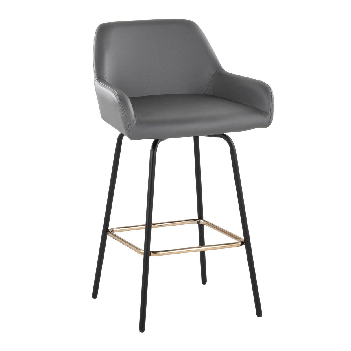 Daniella - 24" Fixed-Height Counter Stool (Set of 2) - Black Metal