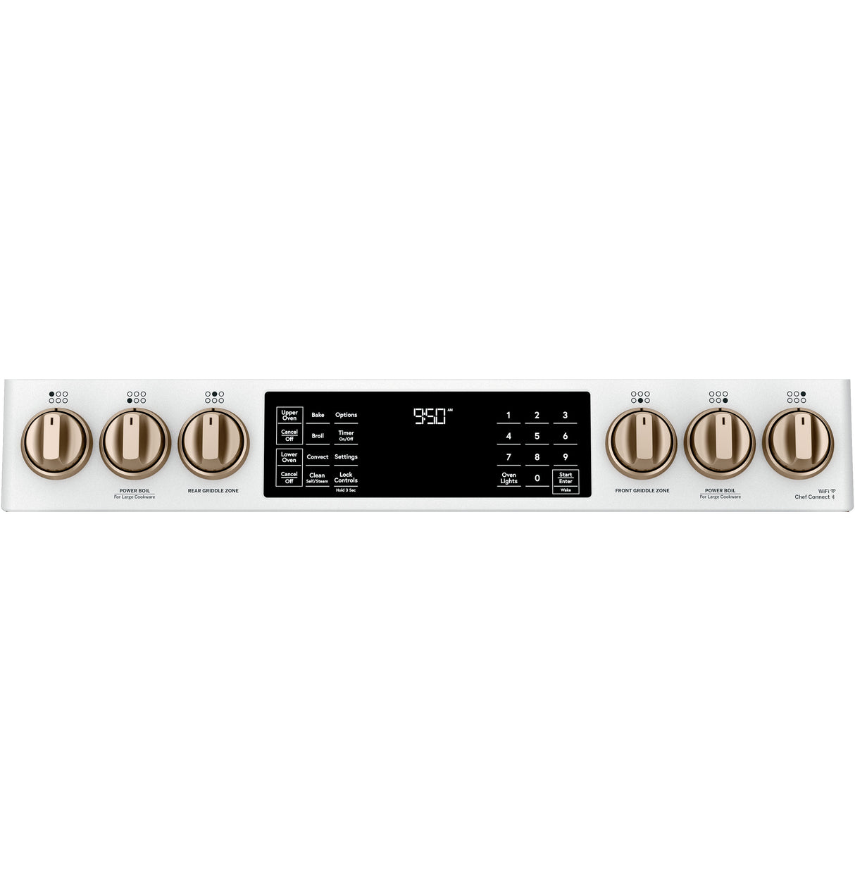 Caf(eback)(TM) 30" Smart Slide-In, Front-Control, Dual-Fuel, Double-Oven Range with Convection - (C2S950P4MW2)
