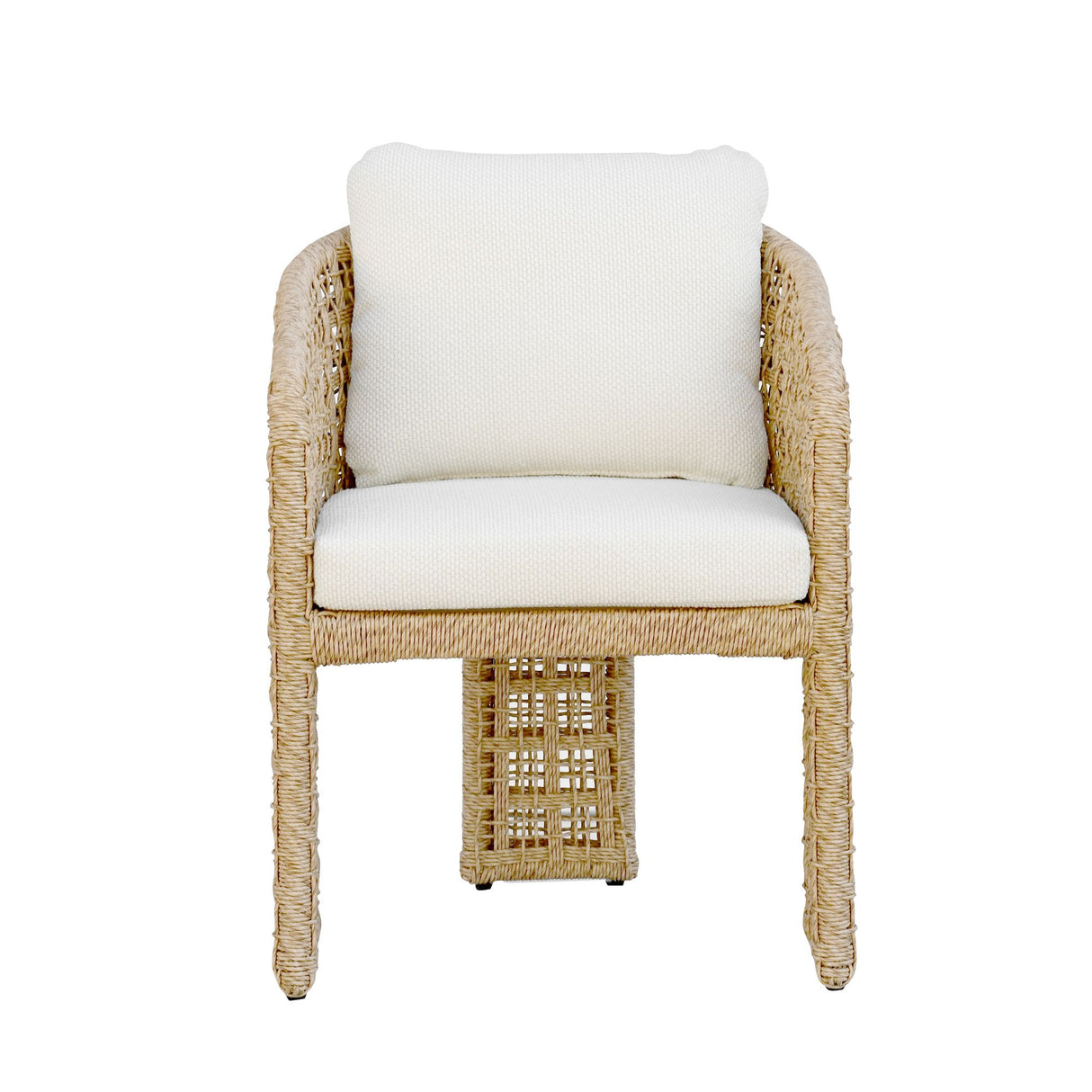 Driftbay - Outdoor Dining Chair - White / Natural