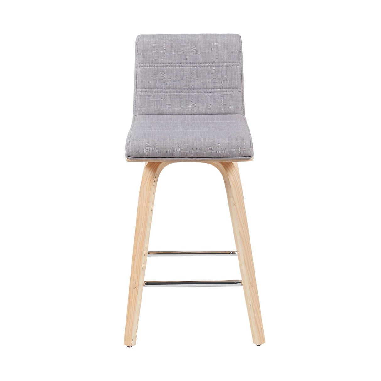Vienna - Modern Counter Height Swivel Bar Stool - Patterned Oak Wood Frame