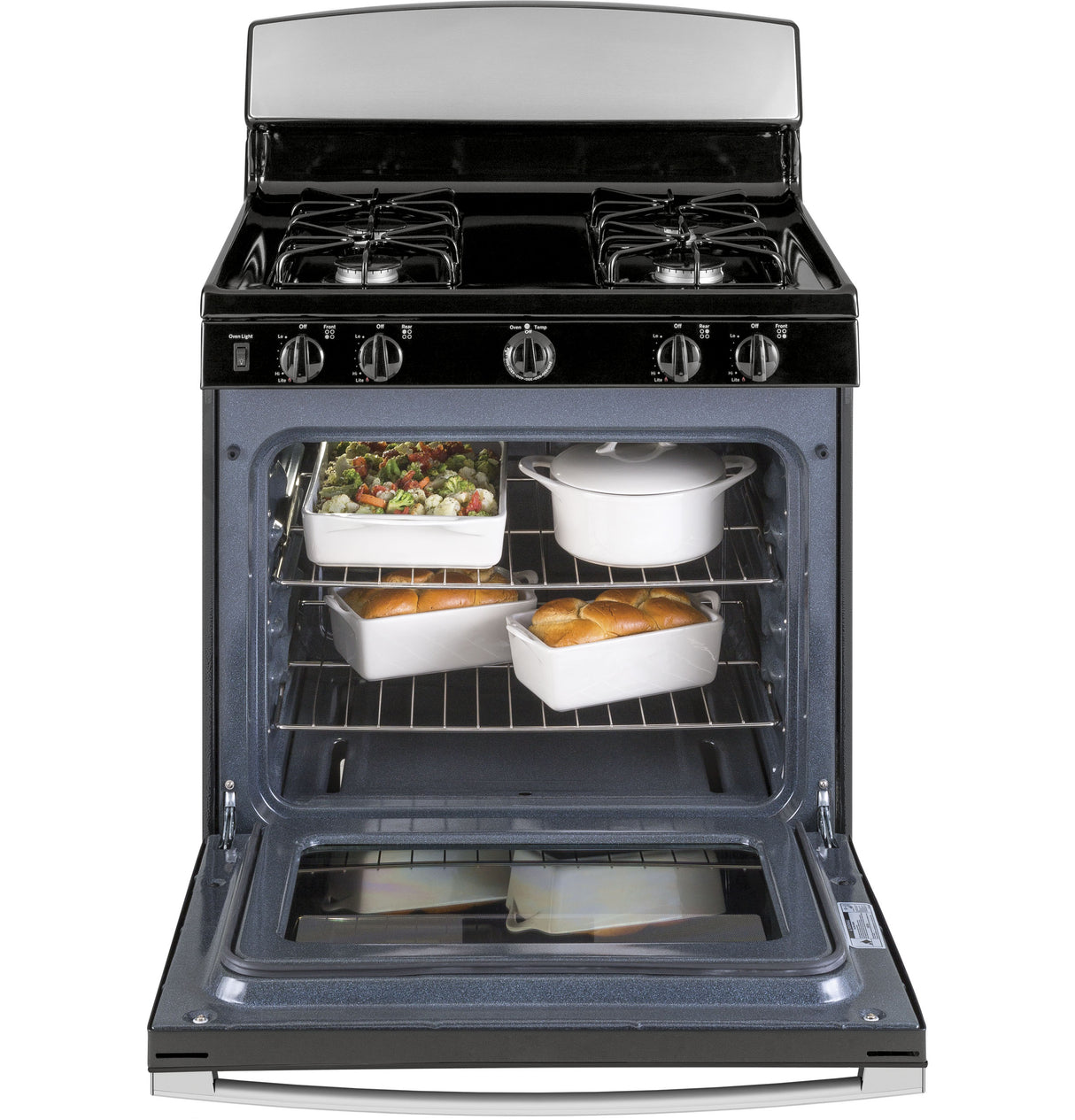 GE JGBS30RETSS - 30 in. 4.8 cu. ft. Gas Range with 4 Sealed Burners - Stainless Steel